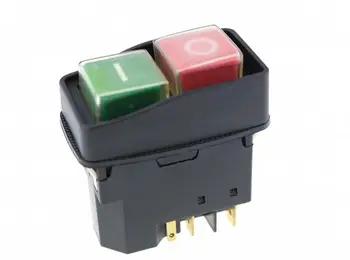 

Electromagnetic switch 5 Pin On Off red/green Push Button Emergency stop Ignition switch 12A 230V YCZ2