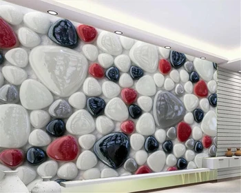 

beibehang Custom wall stickers PVC waterproof self-adhesive wallpaper 3D creative personality color stone floor stickers mural