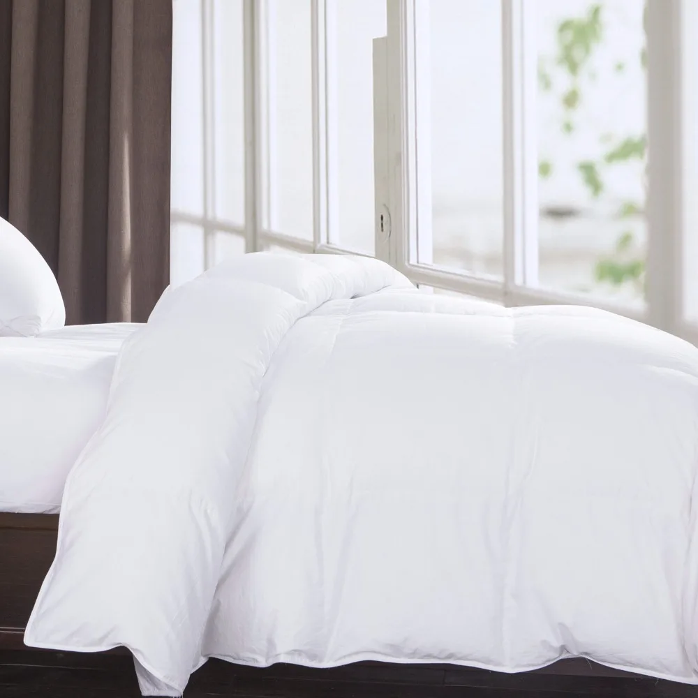 

Puredown T400 Winter Comforter Duvet Insert White Goose Down Quilted Comforter Queen King Size Hypoallergenic Duvet