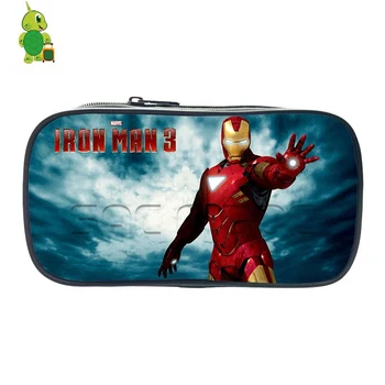 

Avengers Iron Man Tony Stark Cosmetic Cases Boys Girls Large Capacity Pencil Holder Kids Stationery Storage Bags School Supplies