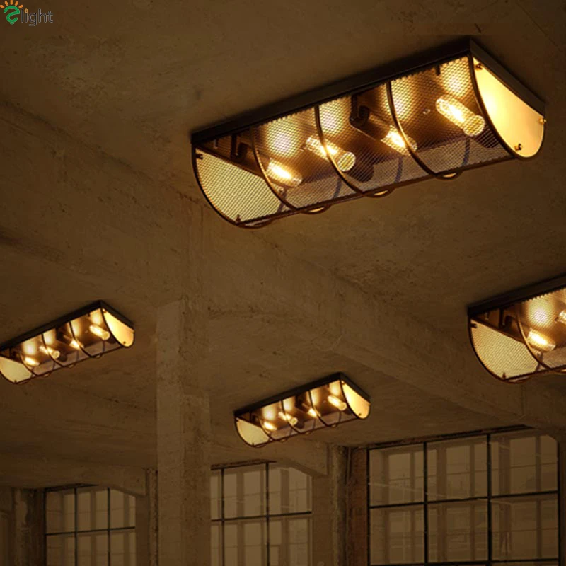American retro metal LED Luces de techo luminarias dormitorio simple LED techo lámparas loft bar LED lámpara de techo lamparas American retro metal LED Luces de techo luminarias dormitorio simple LED techo lámparas loft bar LED lámpara de techo lamparas