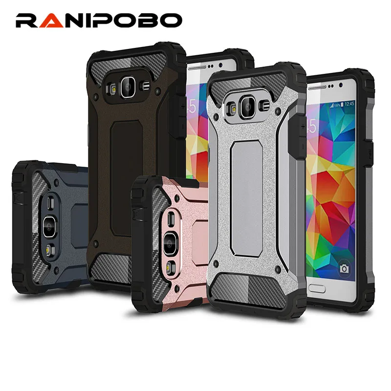 

For Samsung Galaxy Grand Prime G531H G530 G530H G531 G531 Hybrid Case Hard PC + Soft Silicone Armor Anti-Shock Phone Case