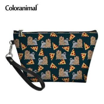 

Coloranimal Yorkshire Terrier Dog Makeup Case Cosmetic Bag Neceser Pet Dog Print Women Leather Luxury Tote Toiletry Organizer