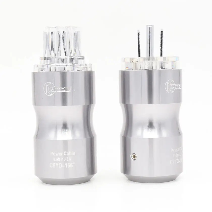 

HI-End Rhodium Plated US AC Power Male Plug +IEC Female Plug hifi audio Power plug diy