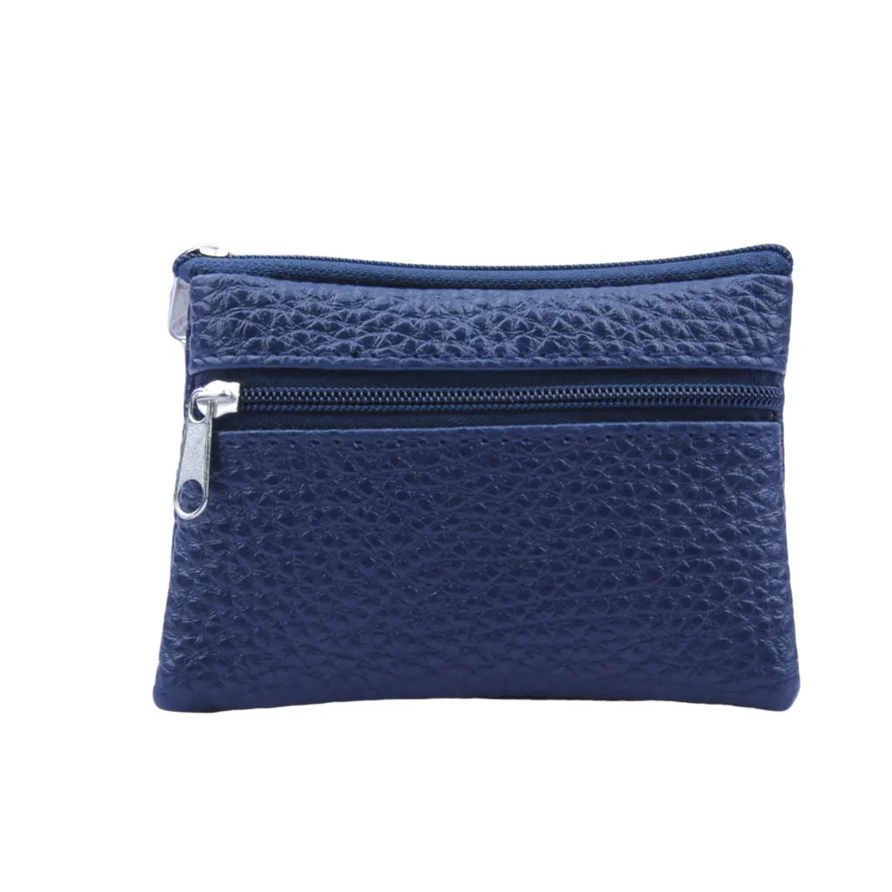 Altbest, женский, мужской кожаный бумажник, многофункциональный, на молнии, кожаный кошелек для монет, кошелек для карт, кошелек porte monnaie chat solid# Y40 - Цвет: Синий