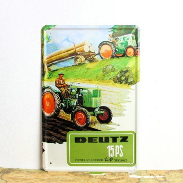 Traktor Vintage Blechschilder Retro Blechschild Antike Nachahmung