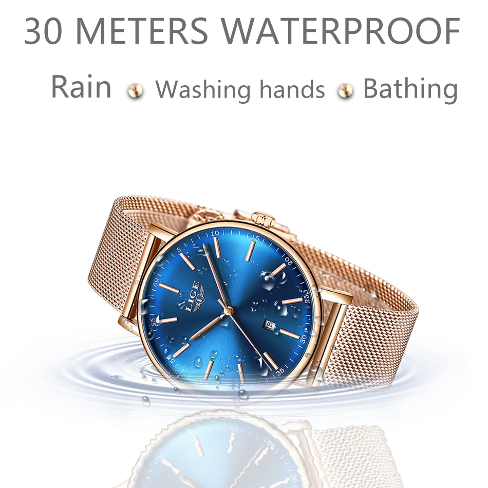 Cena 2019 LIGE moda zegarek kwarcowy kobiety zegarki damskie znane marki zegarek na rękę kobieta zegar Montre Femme Relogio Feminino