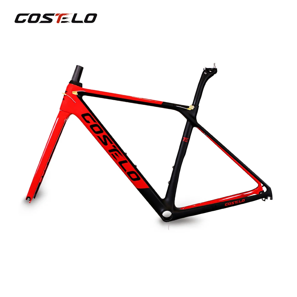 Best Costelo Rio 3.0 carbon fibre road bike frame fork clamp seatpost Carbon Road bicycle Frame 880g with integrated handlebar 4