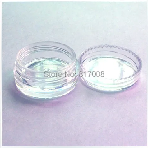 12 шт 3g пластиковая банка прозрачный пластиковый горшок для под блески для дизайна ногтей маленький круглый для крема, контейнер для