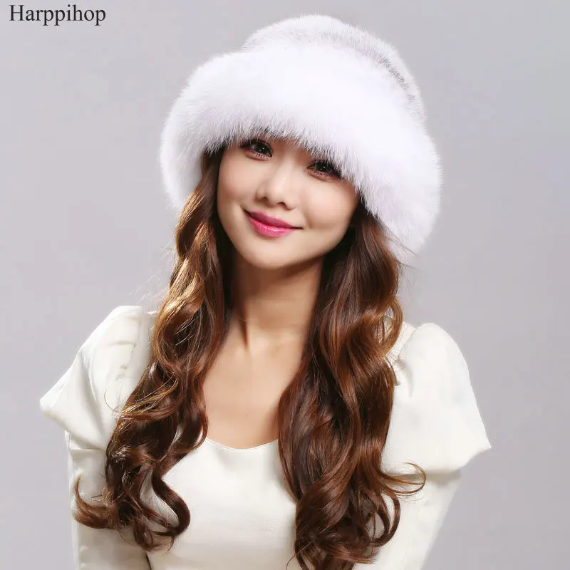 Factory outlet Lady s the new mink fur mink hat knit cap children winter thickening warm