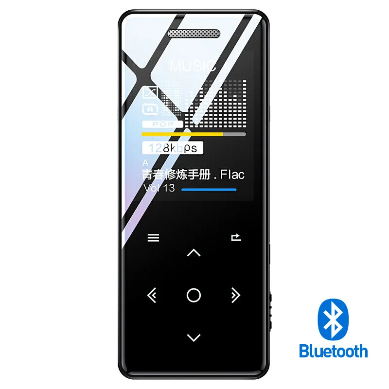 Yescool MP3 плеер с bluetooth сенсорными клавишами без потерь HiFi спортивный музыкальный плеер с fm-радио рекордер портативный тонкий walkman 8 16G - Цвет: Bluetooth Black