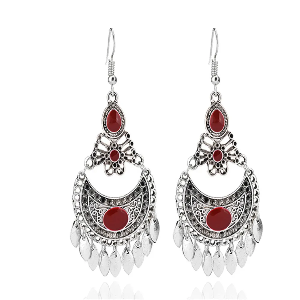 

Bohemia Jewelry Vintage Ethnic Earrings Drop Earrings for Women Oorbellen Long Earrings Pendientes
