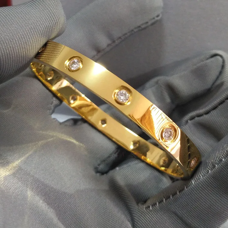 Горячая нержавеющая сталь браслет tyme lovers h браслеты для wo мужчин мужской ювелирный браслет Винт браслет подарок - Окраска металла: Золотой цвет