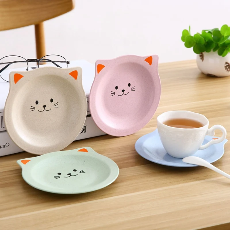 

1pc Creative Cat Placemat Coaster Waterproof Japanese Kitchen Insulation Mat Non-slip Pot Mat Snack Dish Plate