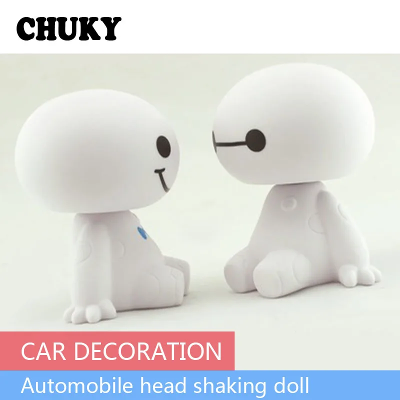 CHUKY автомобиль украшения Baymax робот качая головой куклы авто интерьера подарок для Nissan Qashqai Opel Astra J H Kia ceed