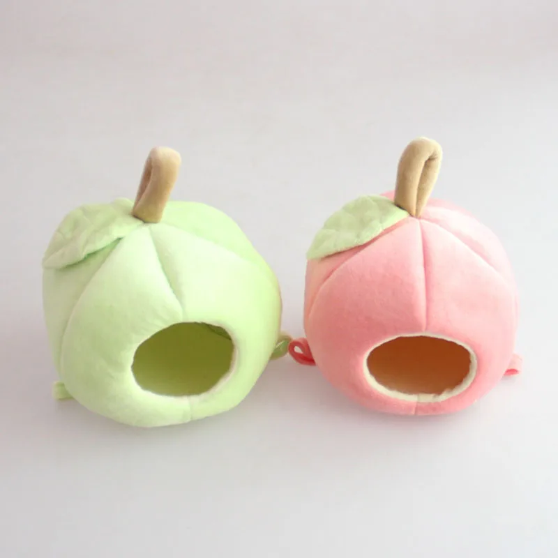 Mini Apple Small Pet House Cage Winter Warm Nest Cave Tunnel Toy Tube for Hamster Squirrel Animals Home Accessories Pet Supplies9