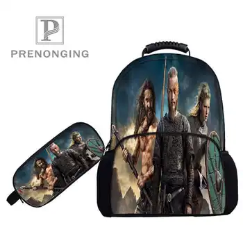 

Custom 17inch vvikings-vikingBackpacks Pen Bags 3D Printing School Women Men Travel Bags Boys Girls Book Computers Bag#1031-5-93