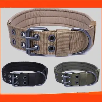 

Military Dog Collar Dogs Collar Personalized Collar Service Training Dogs Adjustable Neck Strap Molle Canine Rope Nylon E