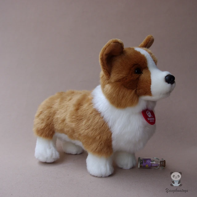 Plush Dogs Doll Welsh Corgi Toys For Children Simulation Animals