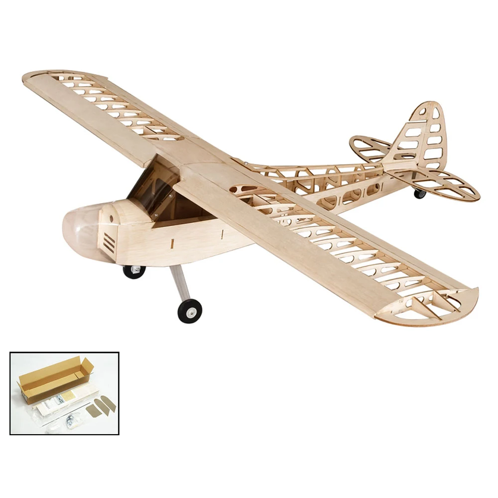 

Dancing Wings Hobby S0801 Balsa Wood RC Airplane 1.2M Piper Cub J-3 Remote Control Aircraft KIT Version DIY Flying Model