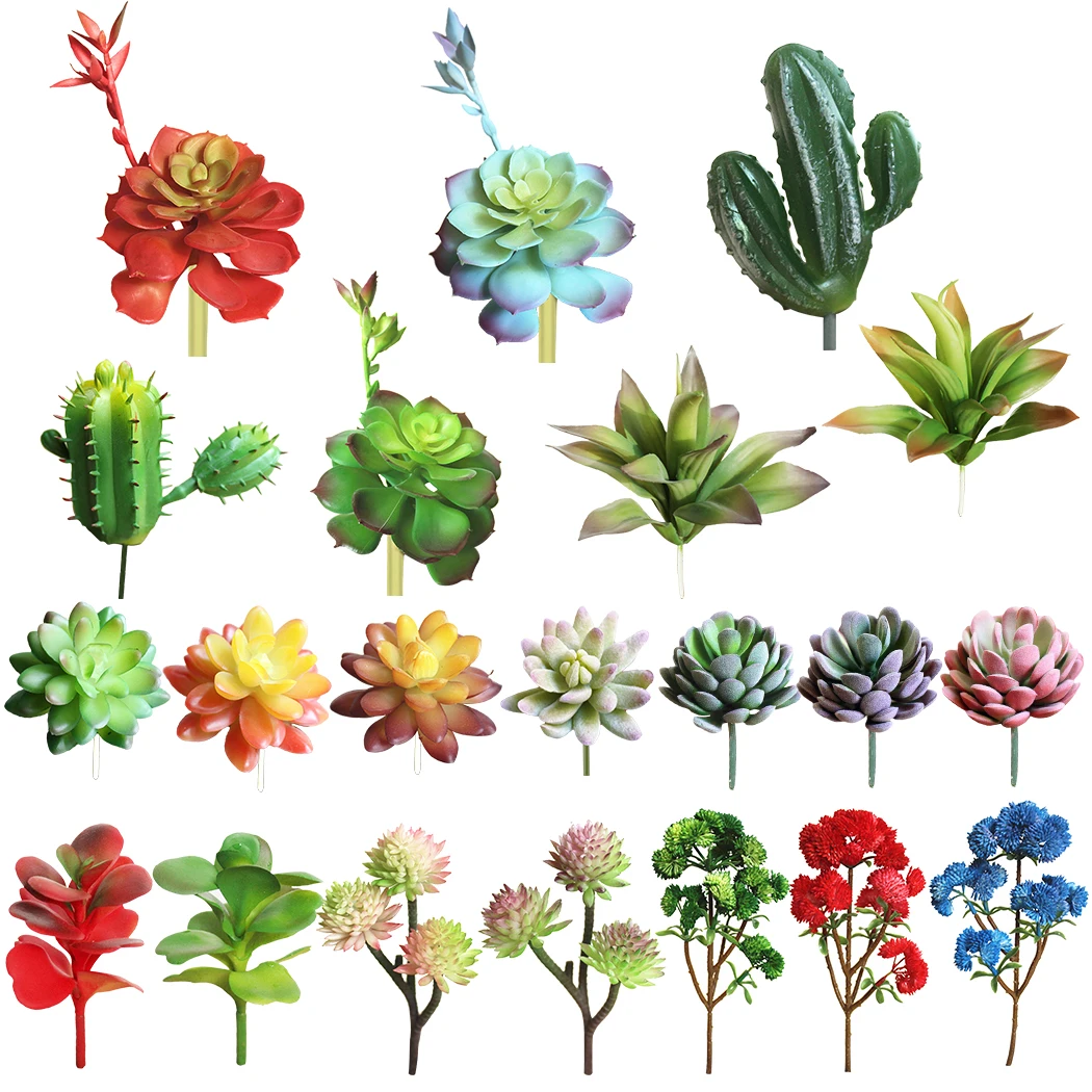 Искусственные растения, искусственный алоэ, суккулент, кактус, пейзаж, цветок лотоса, сделай сам, искусственный цветок, Креативные аксессуары для творчества
