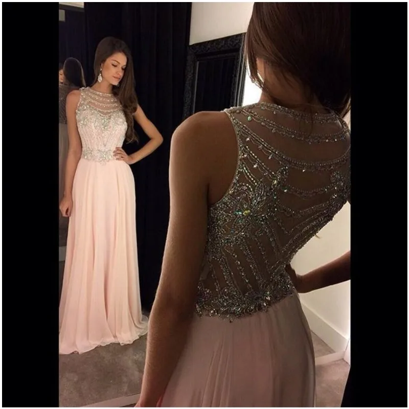 High Neck Pink Dresses