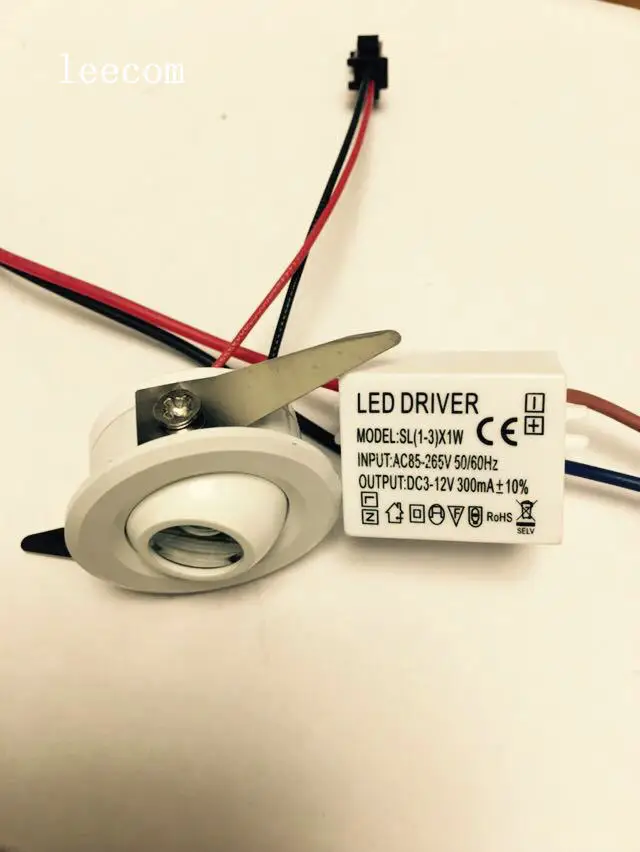 

1pcs/lot Mini Led Spot Light Cabinet Lamp 1w High Power Led White Warm White AC230v Indoor Lighting