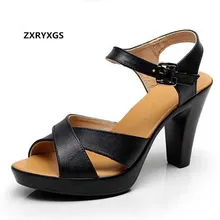 HOT 2019 Newest Open Toe Summer High Heel Shoes Sandals Cow Leather Sandals Women Sandals Fashion Casual Shoes Shoes Size 33-43 цена HOT 2019 Newest Open Toe Summer High Heel Shoes Sandals Cow Leather Sandals Women Sandals Fashion Casual Shoes Shoes Size 33-43 цены онлайн