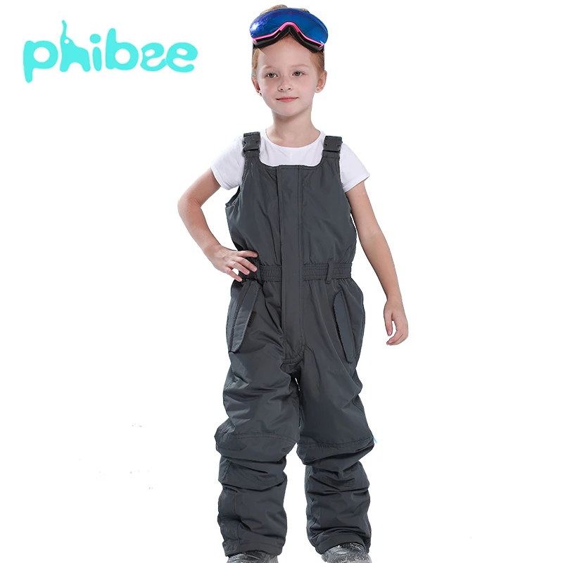 

Phibee Overalls Boys Girls Ski Pants Baby Clothes Warm Waterproof Full Length Windproof Cargo Pants