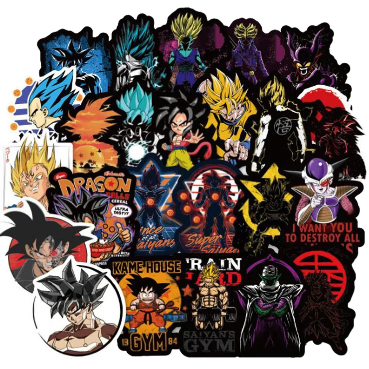 Наклейки Драконий жемчуг Z в стиле аниме супер крутые наклейки Goku для ноутбука