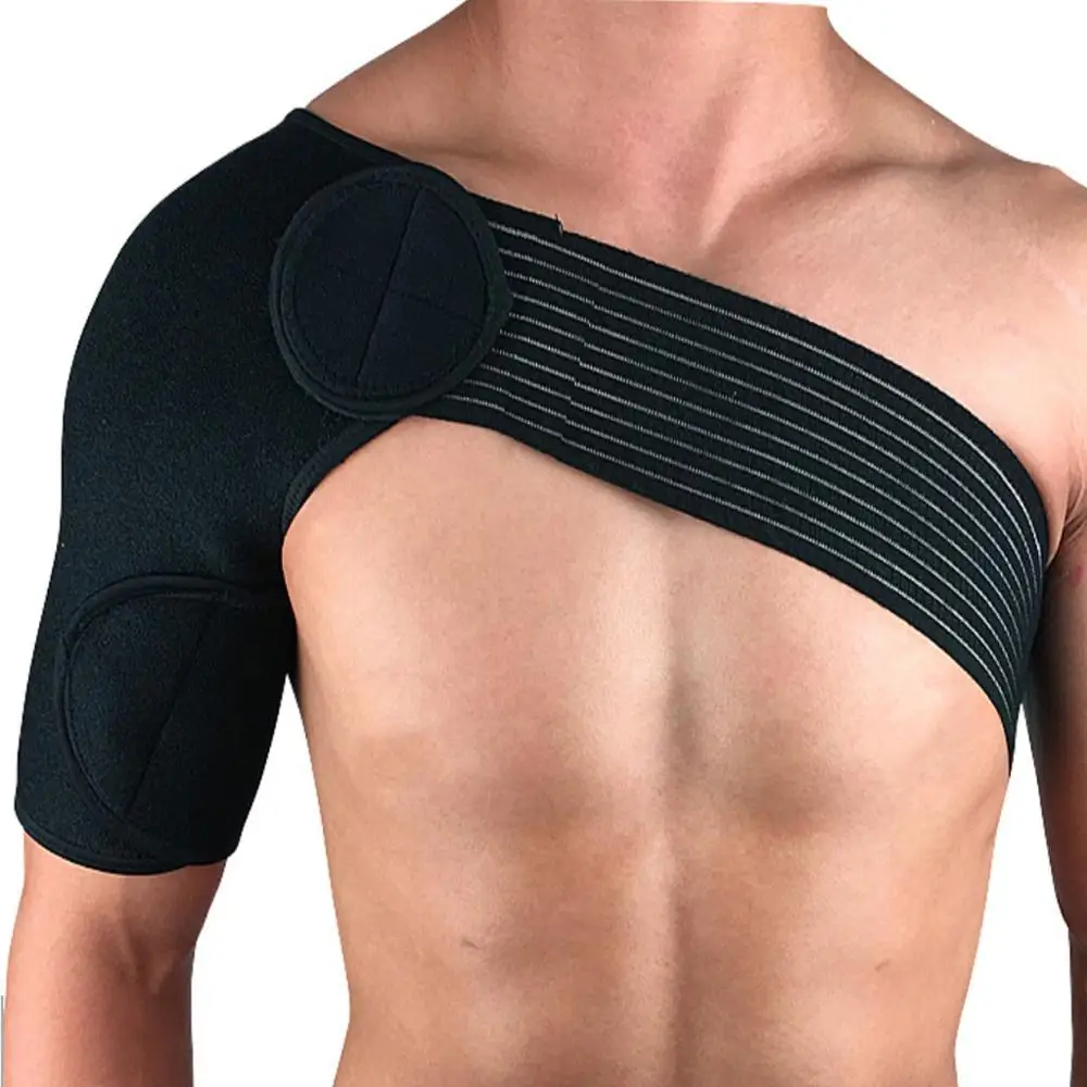 

Unisex Sports Care Shoulder Strap Adjustable Breathable Gym Support Back Brace Guard Strap Wrap Belt Band Pads Black Bandage Hot