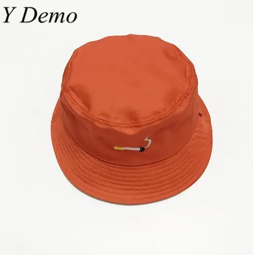 Шляпа ведро с вышивкой для женщин оранжевая Харадзюку 2019|bucket hat|bucket hat womenhat bucket |