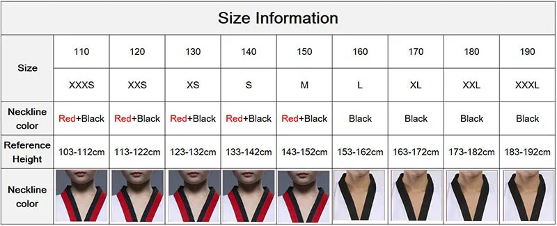 Taekwondo Clothing Karate Uniform For Adult Kids Student Beginners Kung Fu Clothes Martial Art Suits with Free Belt Black or Red (13)