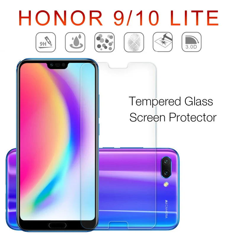 2 шт. Защитное стекло для Huawei Honor 10 lite световая защита экрана закаленное 9 light