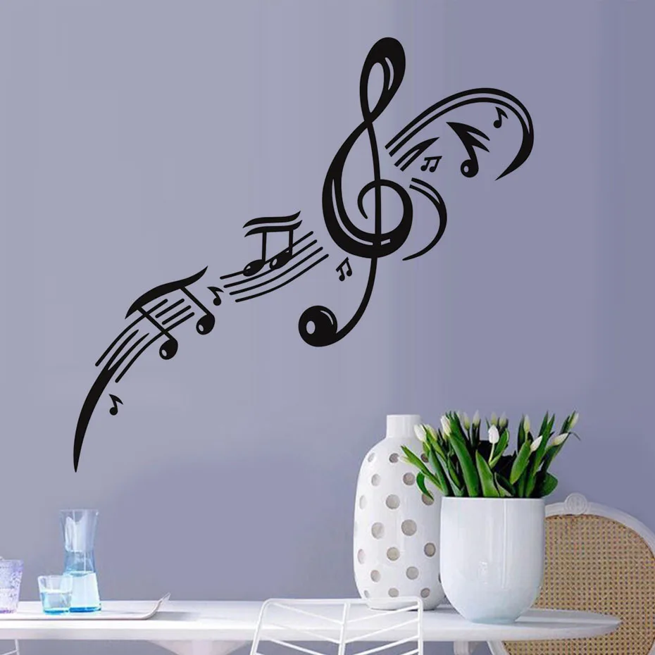 Dctop Treble Clef Musical Note Wall Stickers For Kids Rooms Wall