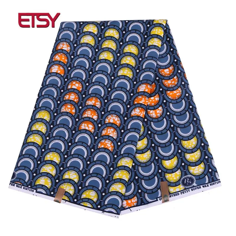 

2018 Ankara African Polyester Wax Prints Fabric binta Wax High Quality 6 yards African Fabric for Party Dress FP6053