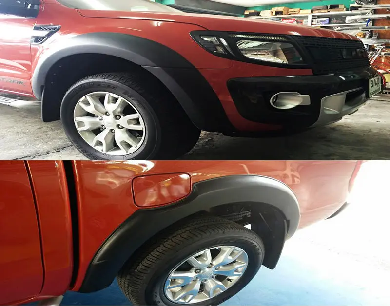 fender flares For Ford Ranger T6 2012 2014 Mudguard Accessories Black