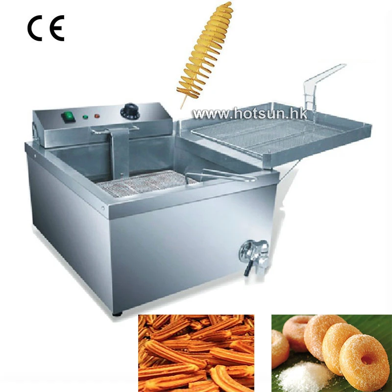 商業 12l 電気ドーナツチュロスフライドポテトスパイラルポテト天ぷら鍋サーモスタットとタップ Deep Fryer Fryer Fryerspiral Potato Fryer Aliexpress