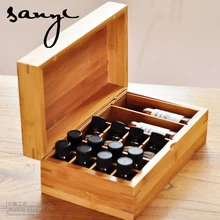 Pure Solid Wood Bamboo Essential Oil Box Oil Storage Box Storage Box 18