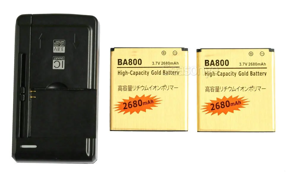 Аккумуляторная батарея Seasonye 2x2680 mAh BA800 Gold + универсальное настенное зарядное