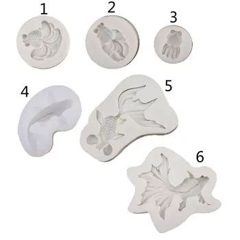 

Goldfish Pendant Resin Cake Decor Fondant Silicone Mold Jewelry Baking Tools T4MD
