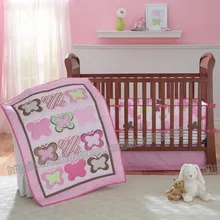 Ups бесплатно розовый Бабочка 7 шт звезды детское постельное белье набор стеганое одеяло защитный Бортик в комплекте