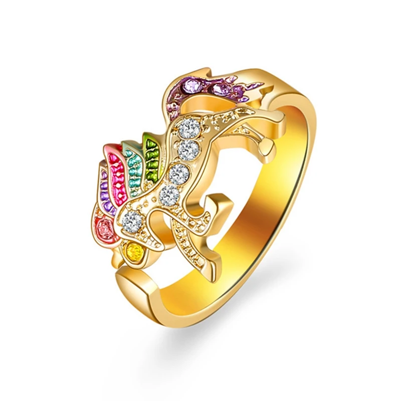 Temperament Unicorn Ring Alloy Crystal -Unicorn Fashion HTB13yqteUCF3KVjSZJnq6znHFXaA