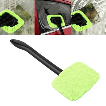 

1pcs Auto Window Cleaner Windshield Windscreen fiber Car Wash Brusher Dust Long Handle Car Cleaning Tool Car Care Glass Towel