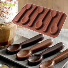 Delidge 1 шт. ложка шоколадная силиконовая форма пищевая материя Diy желе/пудинг инструмент для выпечки форма для торта легко снимаемая форма