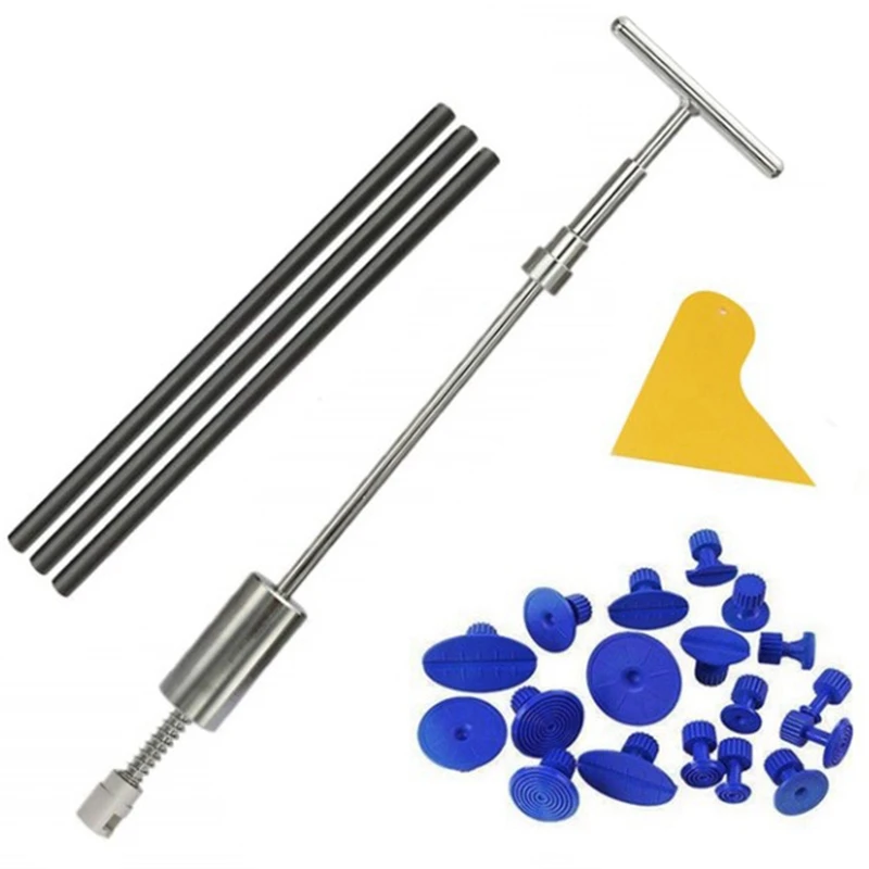 Инструменты для удаления вмятин с рукояткой Pro Slide Hammer Dent Puller С 18 вкладками