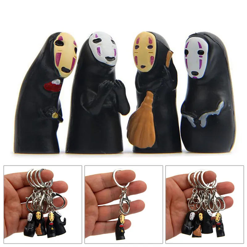 

Cartoon Faceless Men PVC Bag Pendant Jewelry Keychain Faceless Men Cartoon Characters Series Keychain