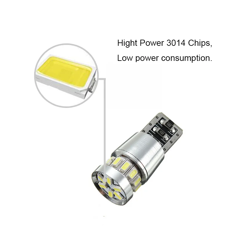 2x T10 3014 SMD 18 светодио дный W5W Парковка лампы габаритный фонарь для hyundai solaris акцент i30 ix35 i20 elantra santa fe tucson getz