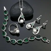 925-Sterling-Silver-Jewelry-Sets-Green-Flower-White-Pearl-Beads-For-Bride-Earrings-Pendant-Necklace-Water.jpg_200x200