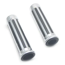 Хромированные мотоциклетные CNC алюминиевые " 25 мм рукоятки Грипсы для Harley Davidson Sportster Dyna велосипед дорожный, King Glide